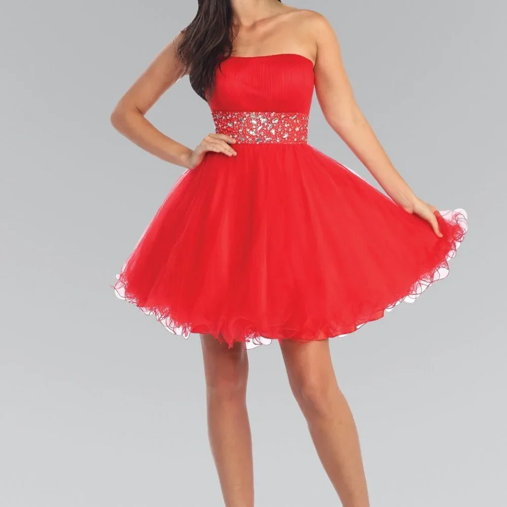 Strapless A-Line Shape Short Prom Dress GS1053